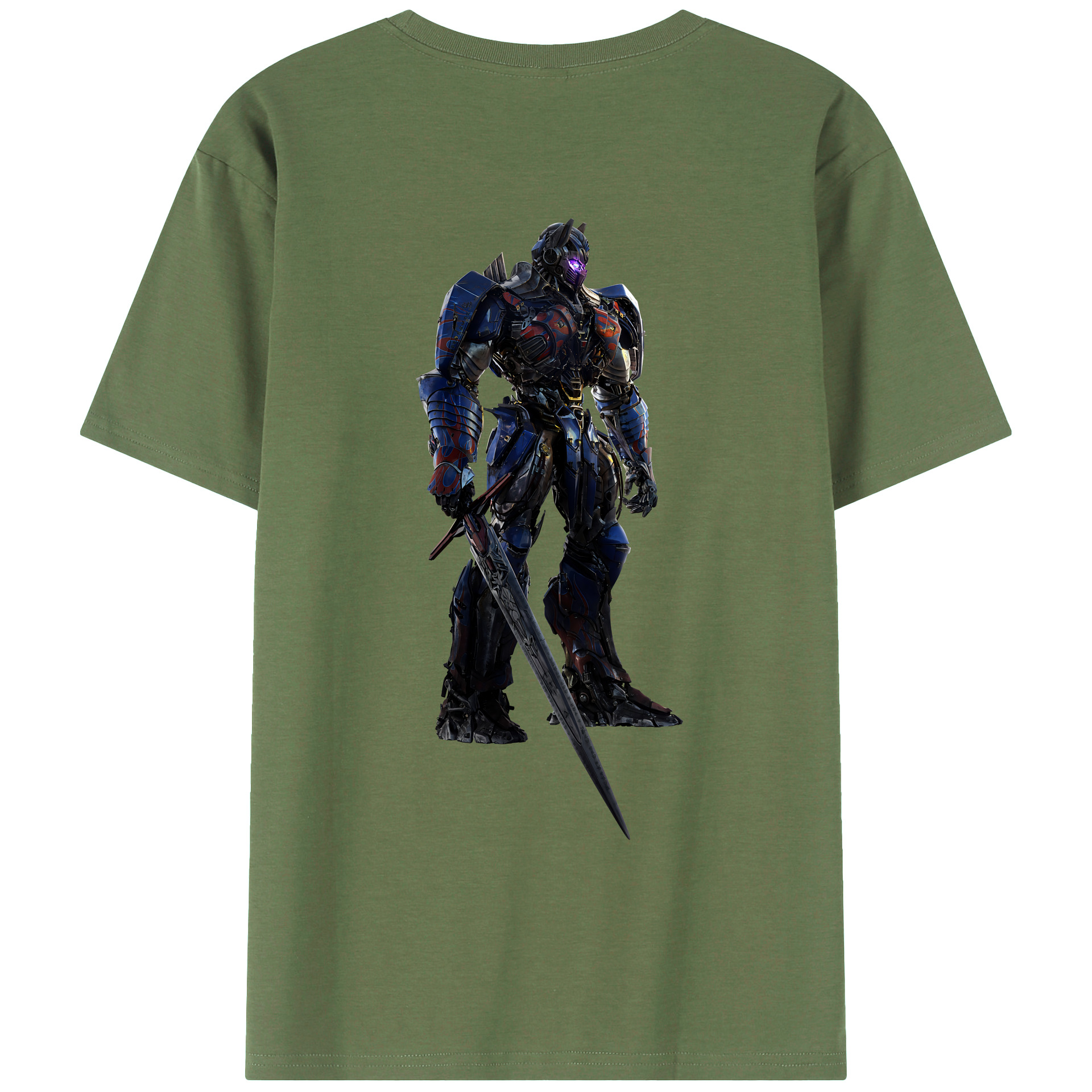 （画像用） Transformers トランスフォーマー 綿100％ メンズ半袖Tシャツ（バックプリント） 通気性